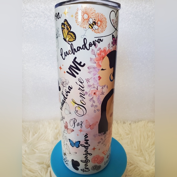 Daily Spanish Affirmations 20oz Hand Crafted Skinny Tumbler - Picture 6 of 7
